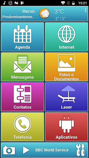 Visualização do aplicativo