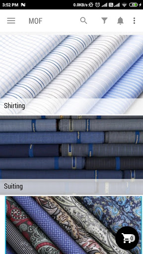 Android application MOF - Fabric screenshort