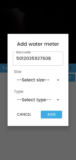 Android application Water Meter Stocktake screenshort