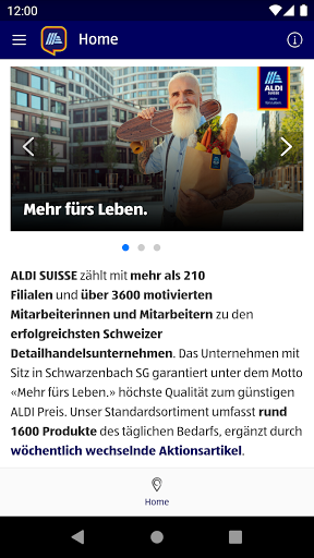 Android application TeamALDI screenshort