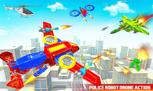 Police Drone Robot Car Game 4