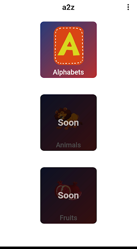 Android application a2z screenshort