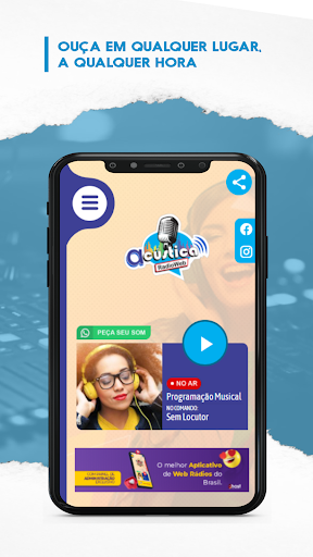 Android application Acústica Rádio Web screenshort