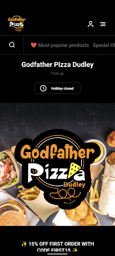 Android application Godfather Pizza Dudley screenshort