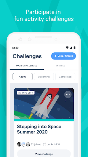 Screenshot of Stridekick Activity Challenges