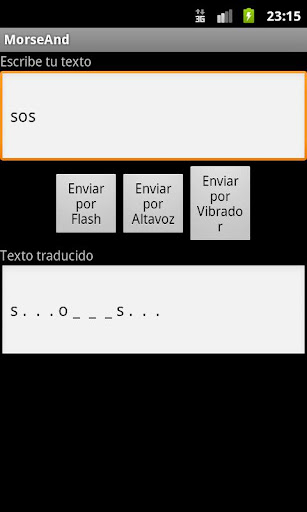 Android application MorseAnd screenshort