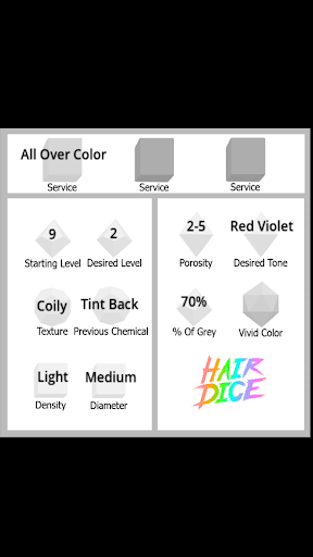 Android application Hair Dice screenshort