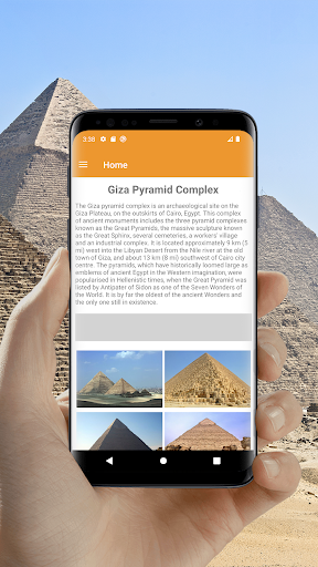 Android application Giza Pyramids Complex screenshort
