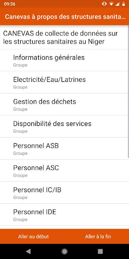 Android application Carte Sanitaire Niger screenshort