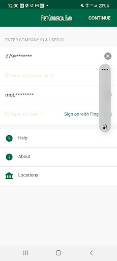 Android application FCB Treasury Management screenshort