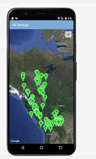 Android application Hot Springs Of BC Guide screenshort