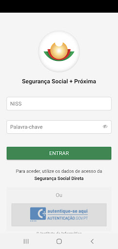Android application Segurança Social screenshort