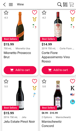 Android application Captain's Wine & Spirits screenshort
