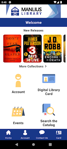 Android application Manlius Library screenshort