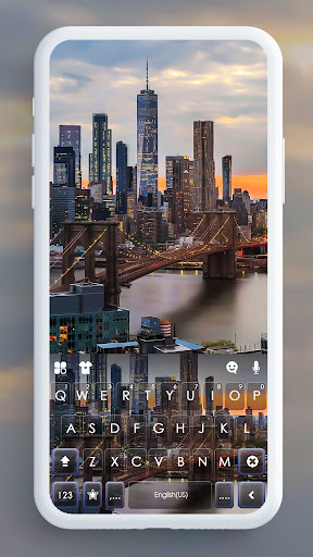 Android application NYC Landscape Keyboard Backgro screenshort