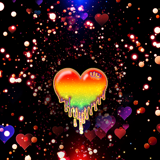 Rainbow Melt Heart - Wallpaper logo