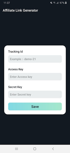 Android application My Affiliate Link Generator screenshort