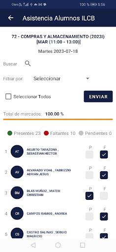 Android application ULCB Docentes screenshort