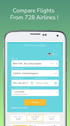 Android application Cheap Flights Ferries Hotels screenshort
