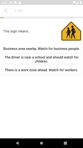 DMV Practice Test SD 2023 Screen 2