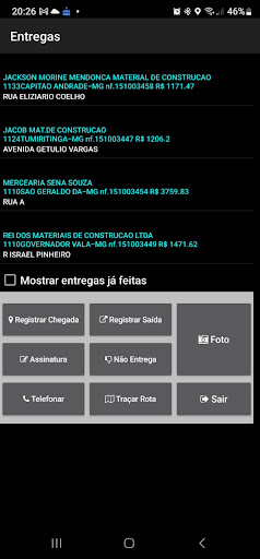 Android application MGMobile Entregas screenshort
