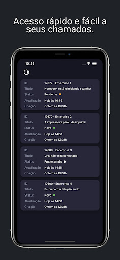 Android application Interas Helpdesk screenshort
