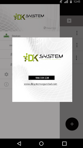 Android application DK SYSTEM EasyView screenshort