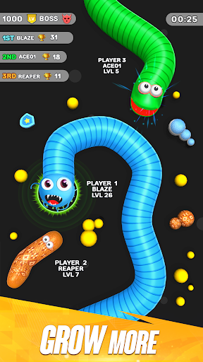 Android application Worms Clash - Snake Games screenshort