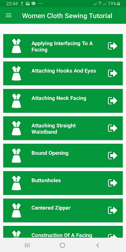 Android application Women Clothes Sewing Tutorial screenshort
