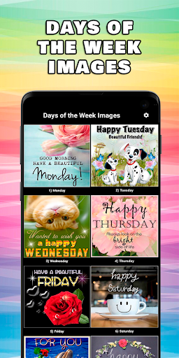 Android application Days of the Week Images screenshort
