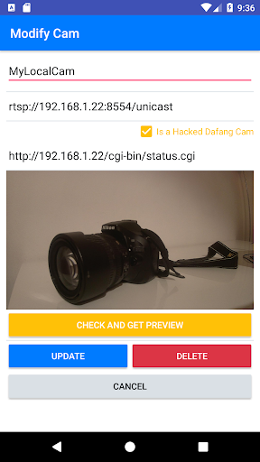 DafangCam - RTSP Player Screen 2