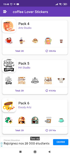 Love Coffee Stickers Screen 2