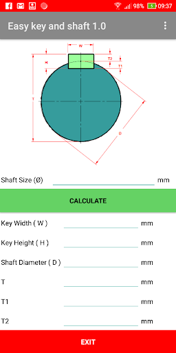 Android application Easy key and shaft screenshort