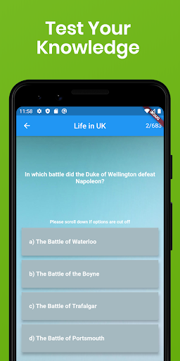 Life in UK Citizenship Test Screen 3