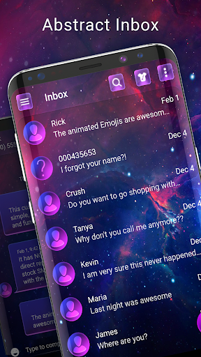 Android application Neon led SMS Messenger theme screenshort