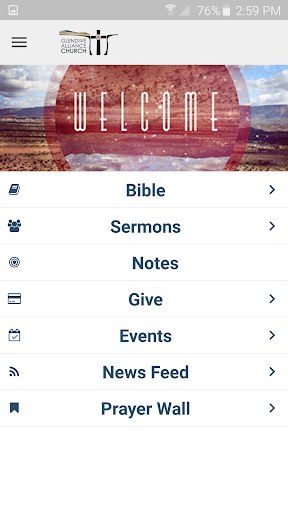 Glendive Alliance Church App Screen 2