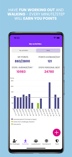 Get Moving Challenge Screen 2