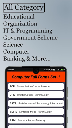 A To Z Full Forms Abbreviation Screen 2