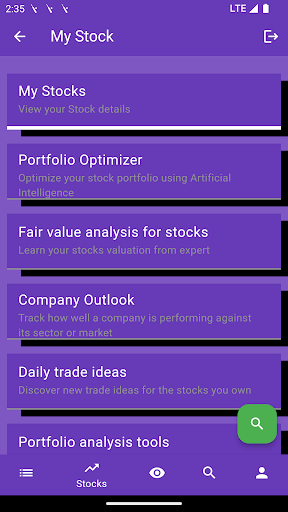 Android application Wealth Mangement screenshort