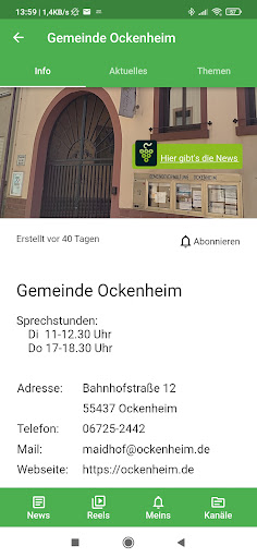 Ockenheim App Screen 2