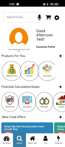 Android application KP SECURITIES screenshort