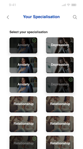Android application TherapistApp screenshort