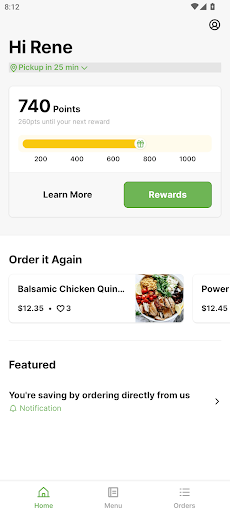 Android application Green Apron Cafe screenshort