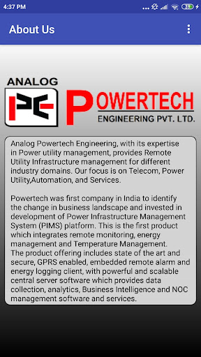 Android application Powertech Jagran screenshort