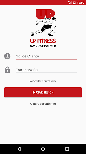 Android application UpFitness screenshort