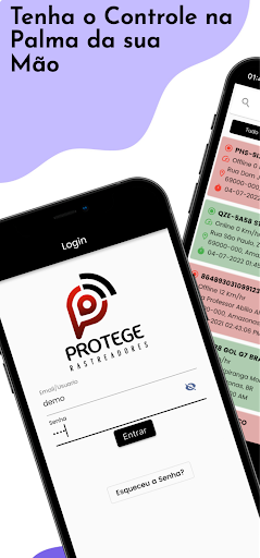 Android application Protege Rastreadores screenshort