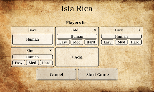 Android application Isla Rica screenshort