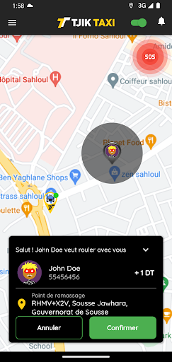 Android application Tjik Taxi - Chauffeur screenshort