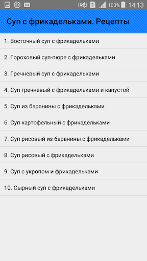 Суп с фрикадельками. Рецепты