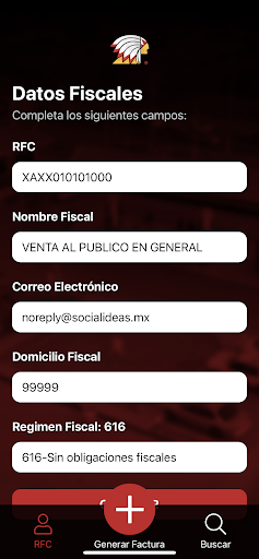 Indian Facturacion Screen 2